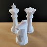 Estatuetas Rei, Rainha E Cavalo - Peças decorativas De Xadrez - Decoração:Branco - 2