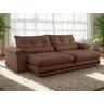 Sofa Qatar Retratil e Reclinavel 2,50 Metros Trevo Cor Veludo Marrom - 1