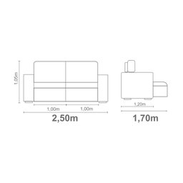 Sofa Qatar Retratil e Reclinavel 2,50 Metros Trevo Cor Veludo Marrom - 2