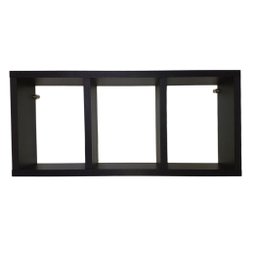 Nicho Triplo Decoração - para Banheiro Cozinha Sala Quarto 50x23x10 - Preto Tx - 1