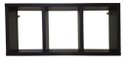 Ver imagem 1 de Nicho Triplo Decoração - para Banheiro Cozinha Sala Quarto 50x23x10 - Preto Tx