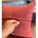 Ver imagem 4 de Capa de Almofada Rústica Trançada 5 Tiras em Algodão Terra Cota