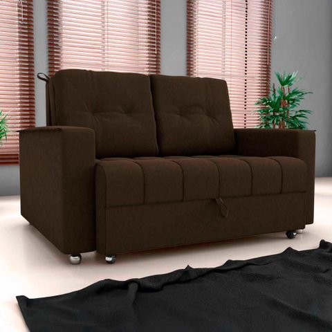 Sofá Cama Reclinável 2 Lugares com Almofadas 140 Lag Drika Matrix