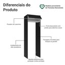 Ver imagem 3 de Porta-geladeira 73 Cm 1 Porta Basculante Preto/branco/preto Glamy Madesa