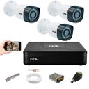 Ver imagem 1 de Kit 3 Cam Giga GS0018 Bullet Dvr Gs0082 Open Lite 4 Canais