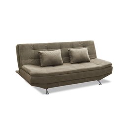 Sofá Cama Valencia 3 Lugares Reclinável Bege - Shop das Cabeceiras - 1