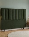 Ver imagem 3 de Cabeceira Luzzi Decor para Cama Box Viúva Tamanho 1.28 -Suede Verde