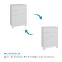 Ver imagem 5 de Cômoda Infantil Peroba Júnior Simples MDF Branco 4 Gavetas