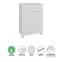 Ver imagem 6 de Cômoda Infantil Peroba Júnior Simples MDF Branco 4 Gavetas