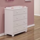 Ver imagem 6 de Cômoda Infantil Peroba Júnior Simples Mdf Branco 4 Gavetas