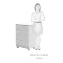 Ver imagem 3 de Cômoda Infantil Peroba Júnior Simples MDF Branco 4 Gavetas
