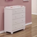 Ver imagem 2 de Cômoda Infantil Peroba Júnior Simples MDF Branco 4 Gavetas