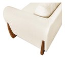 Ver imagem 6 de Poltrona Decorativa New para Sala Pés Madeira Linho Bege Bz Home Decor