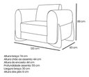 Ver imagem 7 de Poltrona Decorativa New para Sala Pés Madeira Linho Bege Bz Home Decor