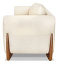 Ver imagem 4 de Poltrona Decorativa New para Sala Pés Madeira Linho Bege Bz Home Decor