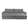 Sofá Retrátil E Reclinavel 242 Mts Com Molas Suede Cinza - 2