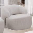 Ver imagem 2 de Kit 02 Poltronas Decorativa Fixa Orgânica para Sala Living Barolo L06 Bouclê Cinza - Lyam Decor