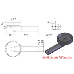 Queimador Alta Pressão Completo Fogão Industrial N02 8,7cm - 2