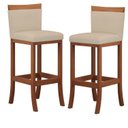 Ver imagem 1 de Conjunto 02 Banquetas Alta em Madeira Maciça Paris