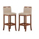 Ver imagem 2 de Conjunto 02 Banquetas Alta em Madeira Maciça Londres