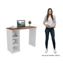 Ver imagem 5 de Escrivaninha Mesa Escritório Multifuncional 3 Nichos 100cm Aloha Yescasa