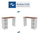 Ver mais imagens de Escrivaninha Mesa Escritório Multifuncional 3 Nichos 100cm Aloha Yescasa