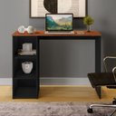 Ver imagem 1 de Escrivaninha Mesa Escritório Multifuncional 3 Nichos 100cm Aloha Yescasa