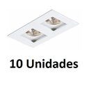 Ver imagem 1 de Kit 10 Spot Embutir Recuado Mr16 Orientavel Branco Duplo Ac978