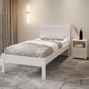 Ver imagem 1 de Cama de Solteiro 195x98,6cm em MDP Dormitório Branco