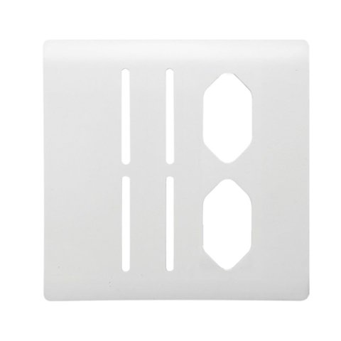 Placa 4x4 para 4 Interruptores e 2 Tomadas Universais 2p+t + Suporte Branco da Linha Novara - 1100/1