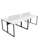 Ver imagem 3 de Estação de Trabalho Mesa Plataforma Industrial 4 Lugares Office