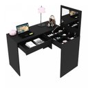 Ver imagem 6 de Escrivaninha Mesa Escritório Penteadeira 1 Gaveta Espresso Móveis