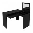 Ver imagem 3 de Escrivaninha Mesa Escritório Penteadeira 1 Gaveta 110cm Espresso Móveis Preto