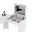 Ver imagem 6 de Escrivaninha Mesa Escritório Penteadeira em L com Espelho Espresso Móveis