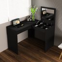 Ver imagem 2 de Escrivaninha Mesa Escritório Penteadeira em L com Espelho Espresso Móveis