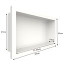 Ver imagem 3 de Nicho para Banheiro Mármore Sintético 63x10x33cm Branco