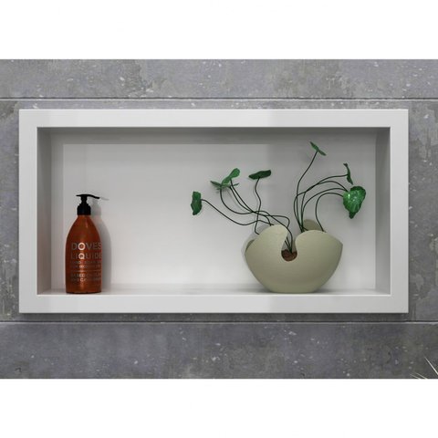 Nicho para Banheiro Mármore Sintético 63x10x33cm 