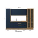 Ver imagem 4 de Cozinha Modulada Celeste Kappesberg 100% Mdf Nogueira/azul 300cm