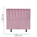 Ver imagem 2 de Cabeceira Estofada Kiara 100cm Solteiro Box Quarto Suede Rosa Bebê - Gat Magazine