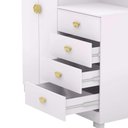 Ver imagem 2 de Cômoda Roupeiro 2 Portas 4 Gavetas Cristal - Branco - Vila Rica