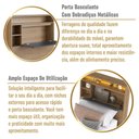 Ver imagem 3 de Cama de Solteiro com LED 1 Porta e Nichos para Colchão 78/88x188cm Multimóveis Crart-CAM005 Mel/