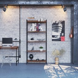 Conjunto 3 Peças com Escrivaninha e 2 Estantes Industriais Active Yescasa - 8