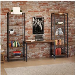 Conjunto 3 Peças com Escrivaninha e 2 Estantes Industriais Active Yescasa - 1