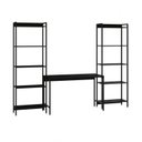 Ver imagem 2 de Kit 3 Peças com Escrivaninha e 2 Estantes Industriais Active  Yescasa