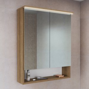 Armário Espelheira para Banheiro com 2 Portas e Iluminação Led