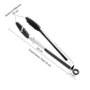 Ver imagem 3 de Jogo 2 Pinça Pegador Multiuso de Silicone 29,5 cm Preto