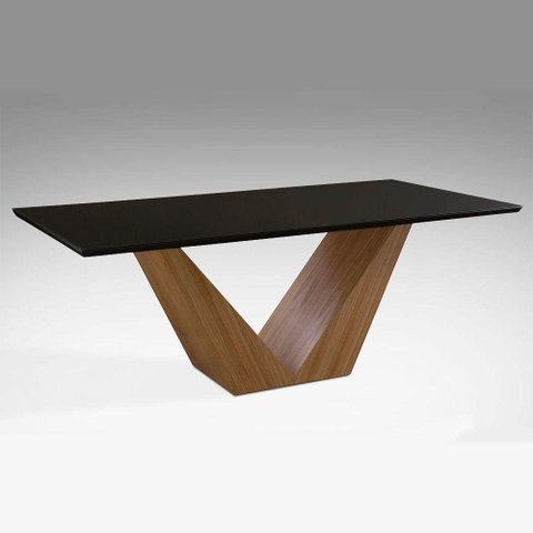Mesa de Jantar Versus 220cm X 110cm Laca Preta