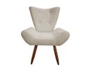 Ver imagem 2 de Poltrona Decorativa Emilia Suede Bege Pés Madeira Mz Decor