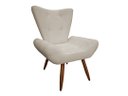 Ver imagem 1 de Poltrona Decorativa Emilia Suede Bege Pés Madeira Mz Decor