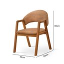Ver imagem 5 de Conjunto Mesa de Jantar 1,20m Amadeirada com 4 Cadeiras em Corino Caramelo e Base de Madeira – Linha